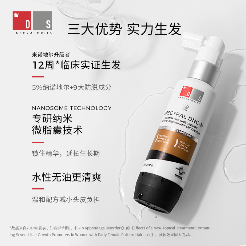 品牌授权！美国DS实验室纳诺地尔男女性头皮护理精华增发护发60ml-图0