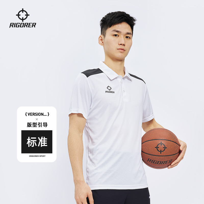 准者男短袖POLO衫2024夏季新款运动休闲翻领撞色篮球训练短袖上衣