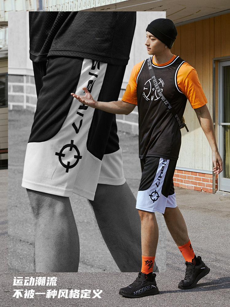 准者篮球裤夏宽松美式训练男小短裤 准者运动运动中长裤／短裤