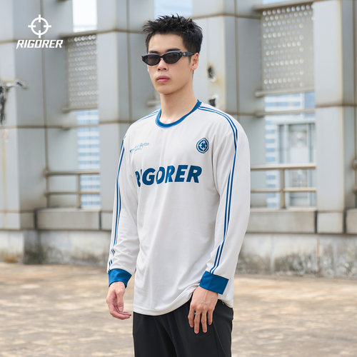 准者速干投篮服运动长袖T恤男秋季新款跑步训练撞色潮抗菌上衣 - 图1