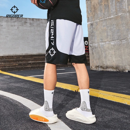 Баскетбольные быстросохнущие мужские штаны, дышащие шорты для тренировок, свободный крой, в американском стиле