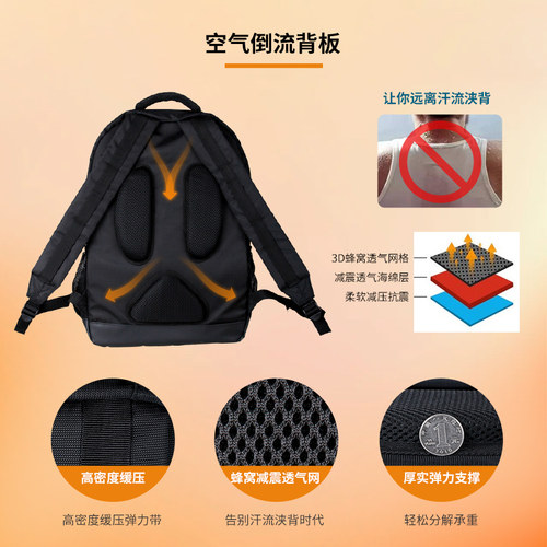 准者篮球包多功能训练双肩背包手提大容量运动包学生抽绳篮球兜袋 - 图0