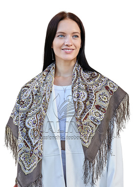 羊毛丝绸流苏俄罗斯进口披肩围巾