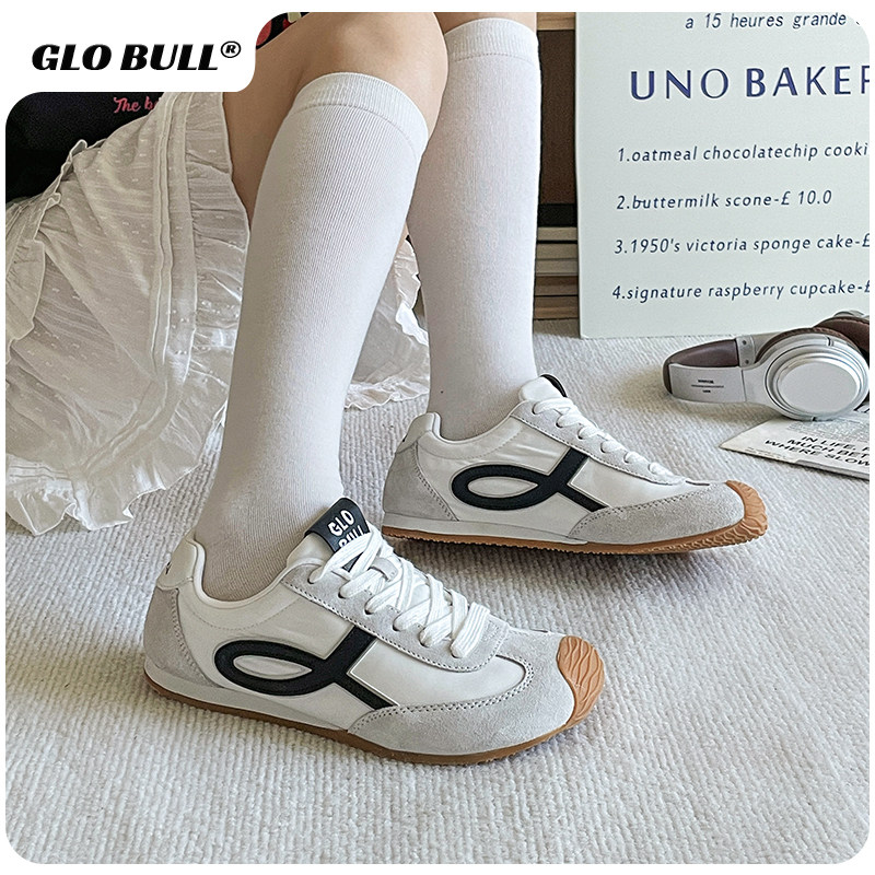 GLO BULL德训鞋女2025秋季新款休闲平底小白鞋原创潮流百搭阿甘鞋,淘宝优惠券,粉丝福利购,淘宝优惠卷