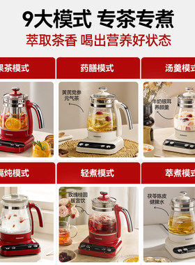 大宇全玻璃养生壶炖煮一体全自动