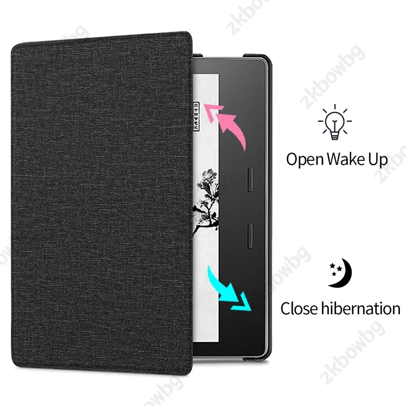 适用亚马逊kindle oasis3/2保护壳7寸电子书磁吸轻薄休眠oasis 9代 10代保护皮套唤醒纯色外壳S8IN40 CW24WI - 图2