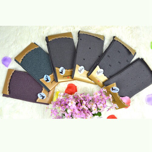 日系麻灰色连裤袜春秋薄款小圆点波点提花点点爱心中厚打底袜子女 - 图3