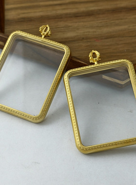 新款黄铜单面双面嘎乌盒唐卡吊坠十相自在西藏藏式外壳空盒高档款