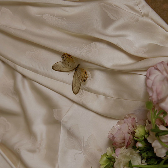 雅小姐性感睡衣春夏女小胸提花刺绣高档荡领吊带睡裙家居服套装