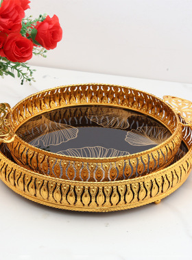 铁艺金盘：轻奢宴会收纳之选