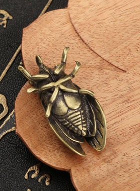 复古个性黄铜蝉钥匙扣