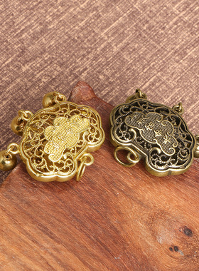 古法民族风长命富贵平安锁挂坠男