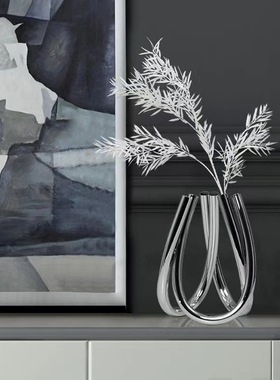 简约现代金属花器，创意几何摆件