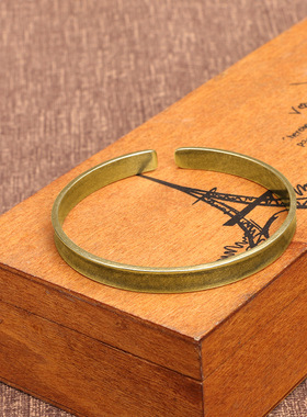 梅陇厂头光面凹槽开口手镯女男士