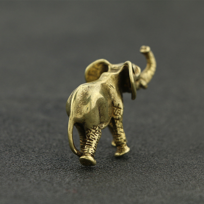 Antique bronze sculpture mini elephant ornament 53