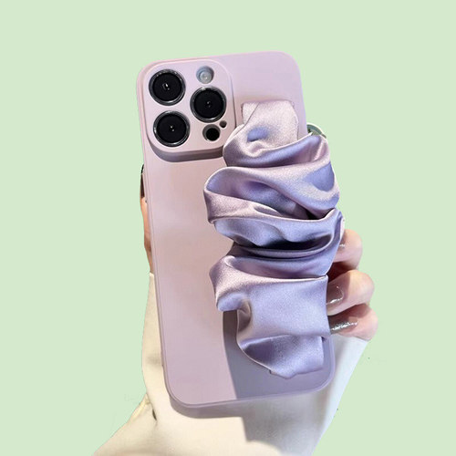 适用iPhone15手机壳16 17 Pro Max苹果14 Plus卡包13白鹿同款手腕带AIR弹力丝巾12 11 Promax松紧带XS女XR套8 - 图1