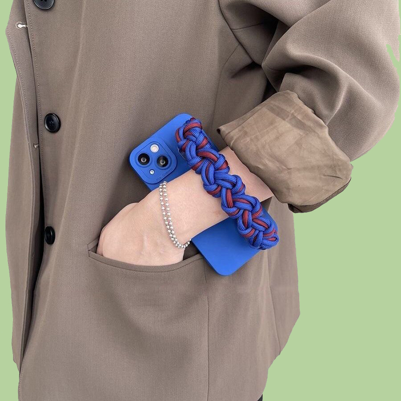 vivo适用Y300手机壳X100编织绳S20S19S17S16麻花Y200腕带X80X70X60X90s18墨绿Y37 Pro黑色Y36Y78Y35Y3S7女S9e - 图2