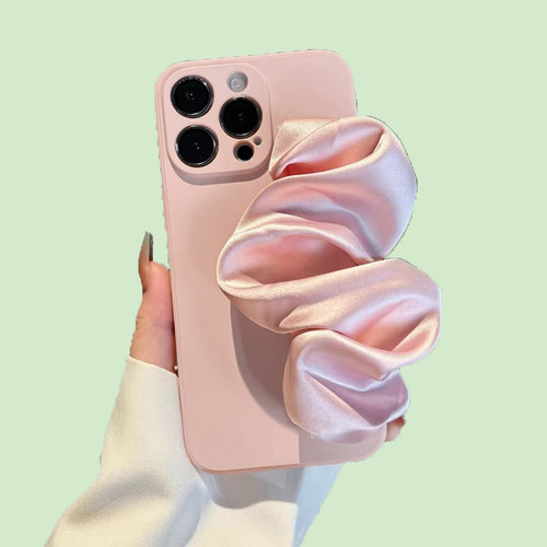 适用iPhone15手机壳16 17 Pro Max苹果14 Plus卡包13白鹿同款手腕带AIR弹力丝巾12 11 Promax松紧带XS女XR套8 - 图3