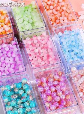 新品儿童串珠手錬女童手工自制琉璃水晶手绳小女孩手串DIY材料包