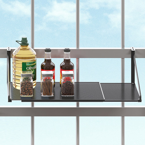 厨房窗户收纳窗台置物架挂篮防盗网阳台护栏免打孔悬挂架窗沿神器 - 图1