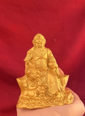 黄铜赵公明财神招财摆件