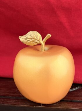 黄铜苹果中式桌面摆件纳千祥