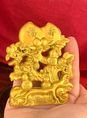 福寿桃金质吉祥如意摆件收藏级