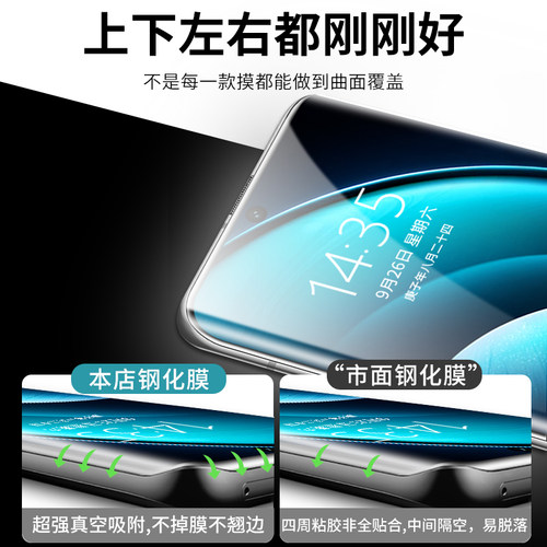 适用vivox200钢化膜uv全胶x200pro防窥膜曲面全屏vivo新款二百x防偷窥por曲屏全包pr0抗蓝光x2oo防摔硬贴膜 - 图2