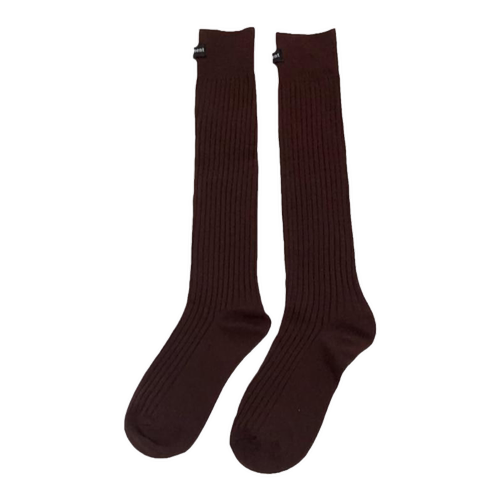 秋冬字母布标袜子小腿袜女ins潮百搭堆堆袜美拉德风灰色jk高筒袜 - 图3