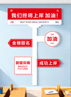 初高中网红路牌教室墙面布置墙贴