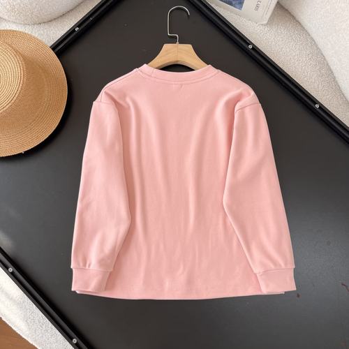 官网99童装男童女童摇粒绒圆领T恤长袖抓绒内搭25秋冬新款481213 - 图1