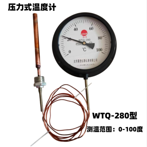 北京晨浩 WTQ/Z-280压力式温度计冷库热水测温表水上海金正温表 - 图3