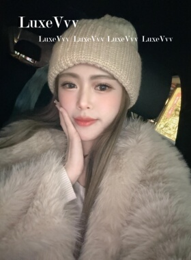 针织冷帽秋冬保暖护耳显脸小帽子