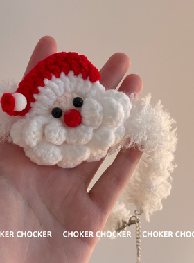 原创圣诞老人毛绒choker颈链