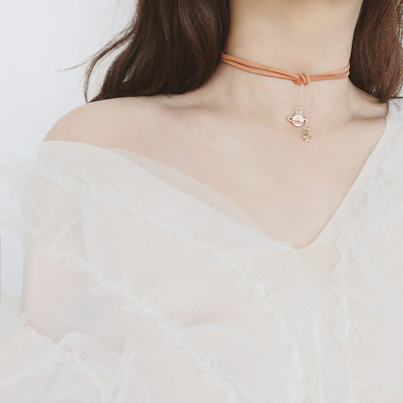 浩瀚星球 短款锁骨链女颈带个姓小众项圈少女脖子饰品颈链女 choker 浩瀚星球 短款锁骨链女颈带个姓小众项圈少女脖子饰品颈链女 choker