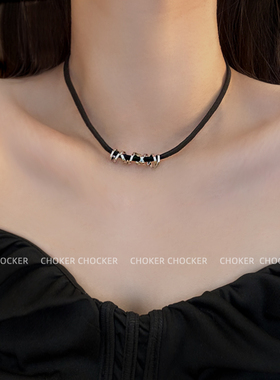 黑色简约百搭颈链项圈