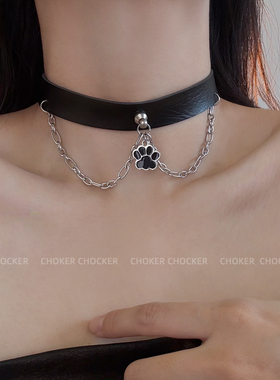 原创小狗爪颈链女项圈