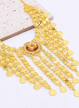 新款中东热卖微镶仿宝石水钻项链