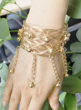 新款波西米亚民族宽体流苏铃铛