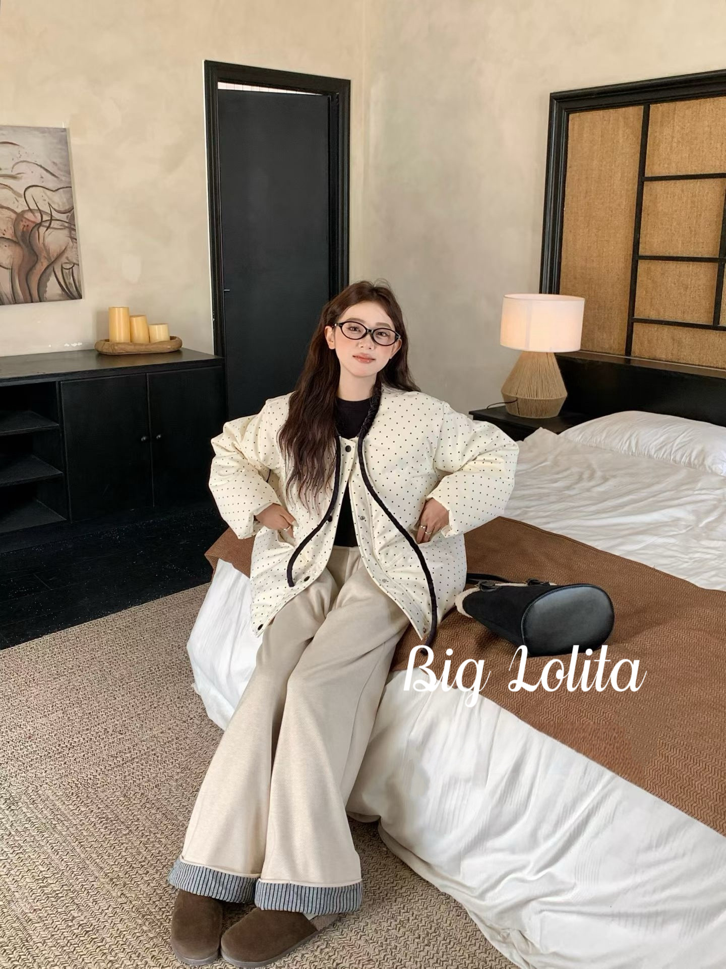 【高知灰调】大码复古微胖秋冬可卷边休闲裤2025厚裤子胖MM200斤,淘宝优惠券,粉丝福利购,淘宝优惠卷