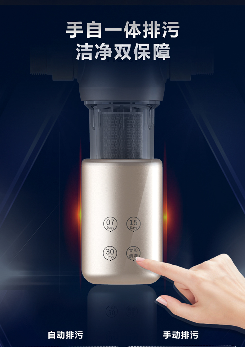 海尔前置过滤器自动反冲洗中央净水器入户家用大流量过滤器HPF40 - 图0