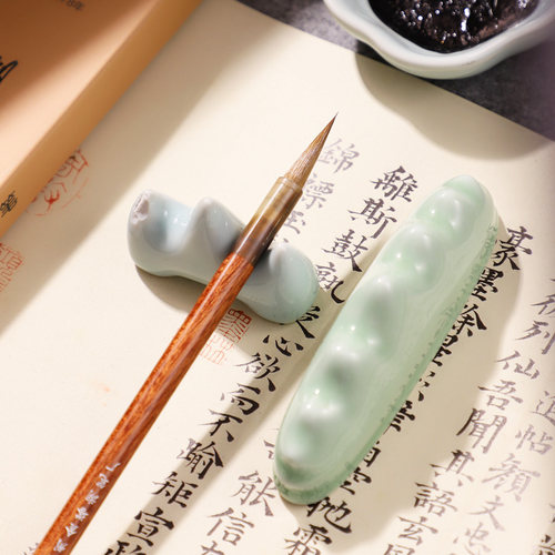 湖羊小楷狼毫毛笔专业级高档套装初学者书法专用上林赋簪花抄经字帖入门临摹兼毫小毛笔楷书行书善琏湖笔用笔 - 图1