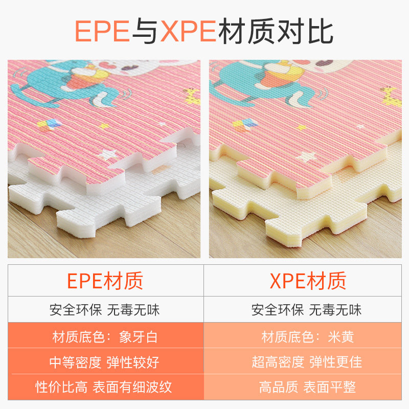 婴儿童宝宝爬行加厚拼接式爬爬垫 兔小贝玩具爬行垫