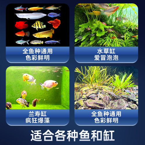 鱼缸灯led灯防水全光谱水草灯溪流草缸爆藻小型鱼缸观赏专用照明 - 图3