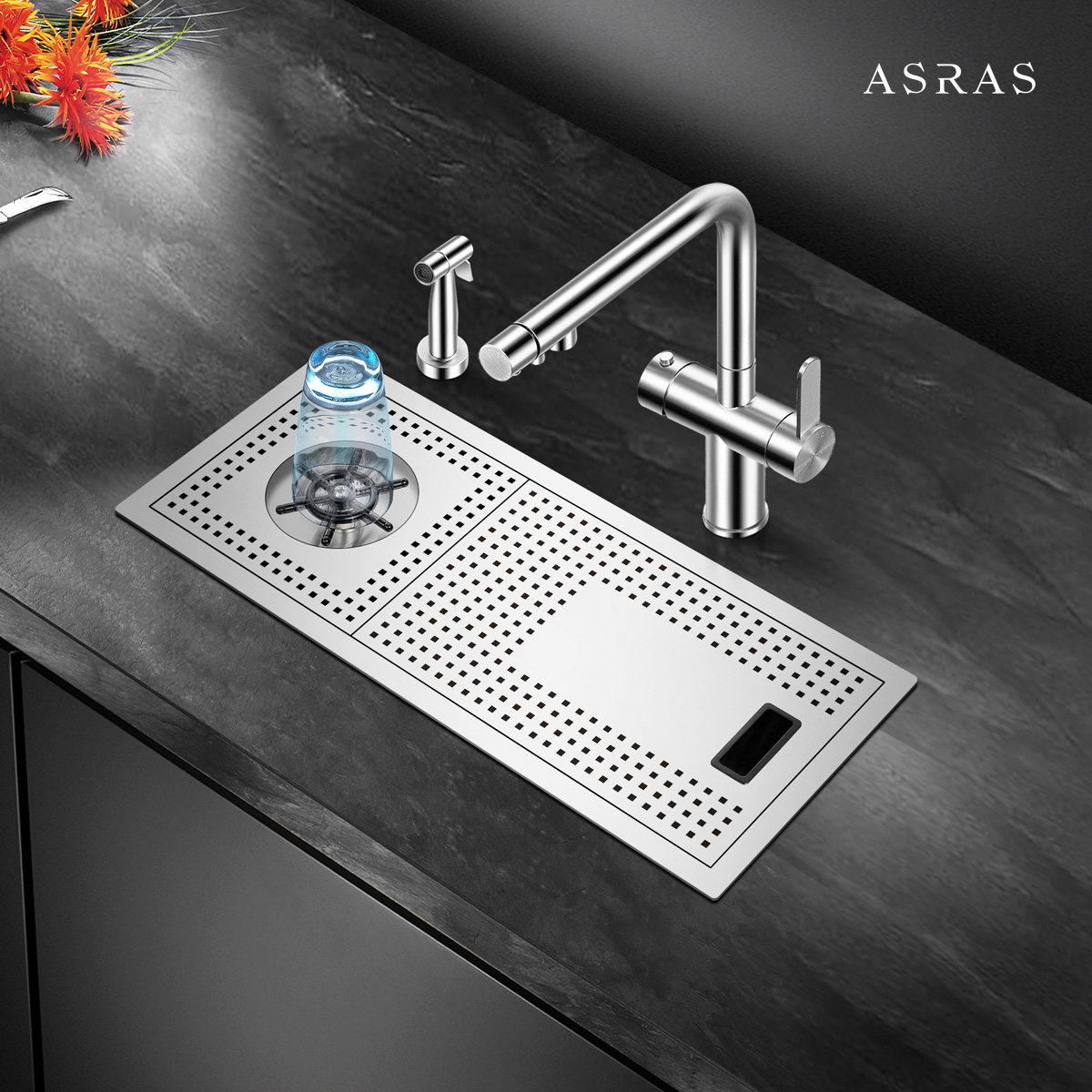 阿萨斯不锈钢洗杯器水槽套餐高压喷水自动奶茶咖啡厅酒水吧台单槽,淘宝优惠券,粉丝福利购,淘宝优惠卷