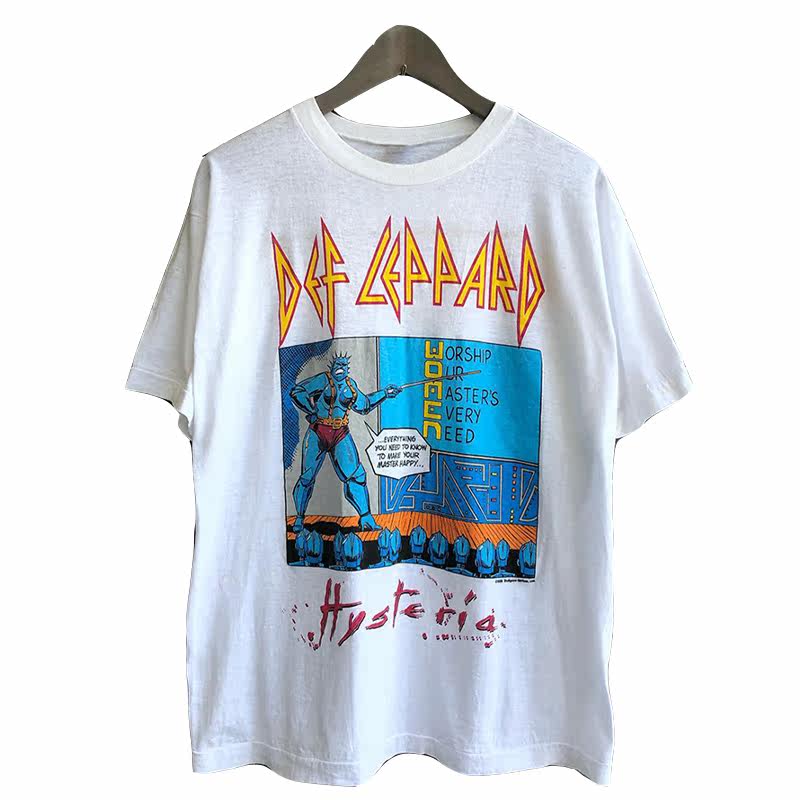 Def Leppard威豹乐队潮牌vintage卡通潮牌摇滚tee男女情侣T恤重磅,淘宝优惠券,粉丝福利购,淘宝优惠卷