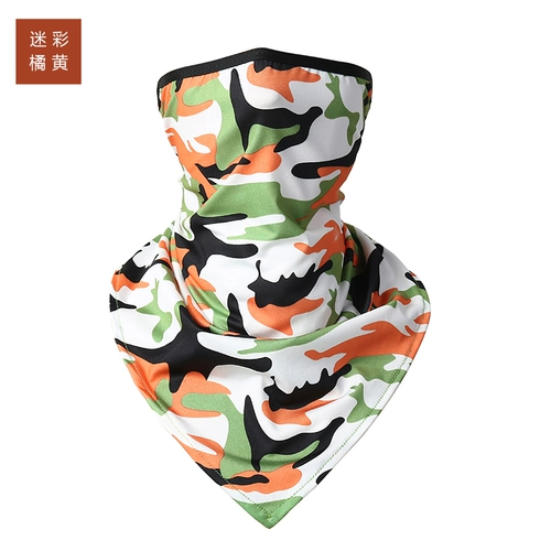 Дорожная камуфляжная альпинистская треугольная маска подходит для пеших прогулок, шелковый шарф, шарф-платок, платок подходит для мужчин и женщин, защита от солнца