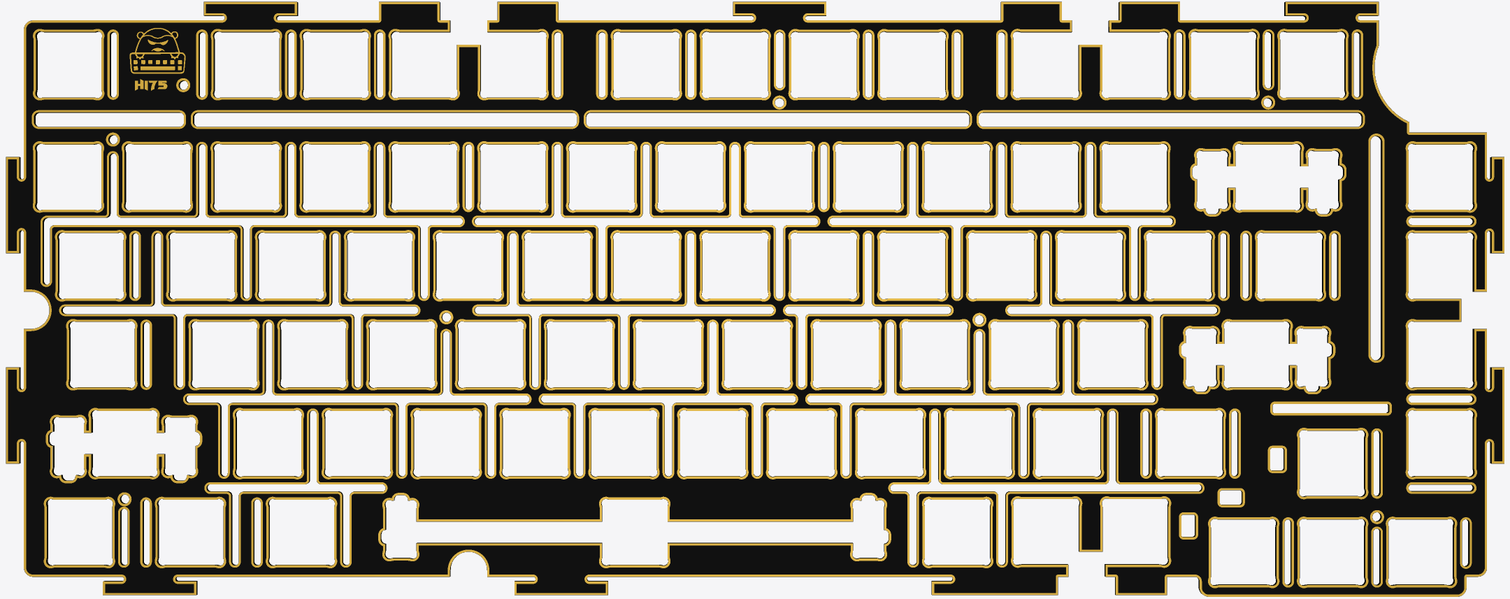 Hi75定位板FR4黑芯沉金定位板极限单键开槽机械键盘定位板hi75 - 图2