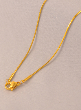 可穿吊坠万能蛇骨链镀24K金色日常通勤锁骨链ins项链女款细小简约