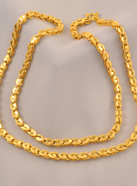 网红女士倒模仿真黄金项链